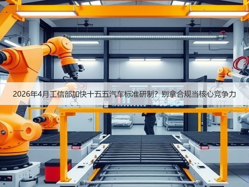 2026年4月工信部加快十五五汽车标准研制？别拿合规当核心竞争力