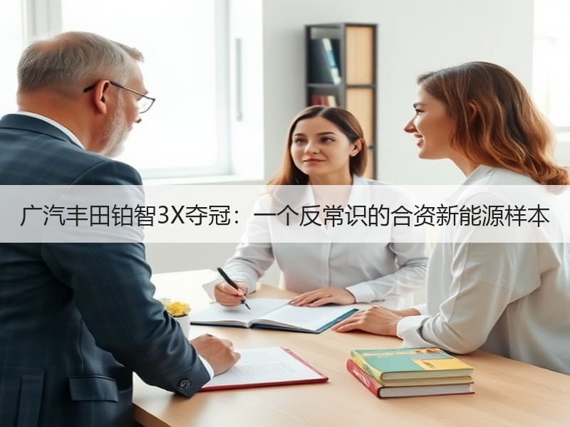 广汽丰田铂智3X夺冠：一个反常识的合资新能源样本