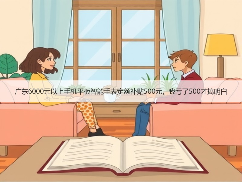 广东6000元以上手机平板智能手表定额补贴500元，我亏了500才搞明白