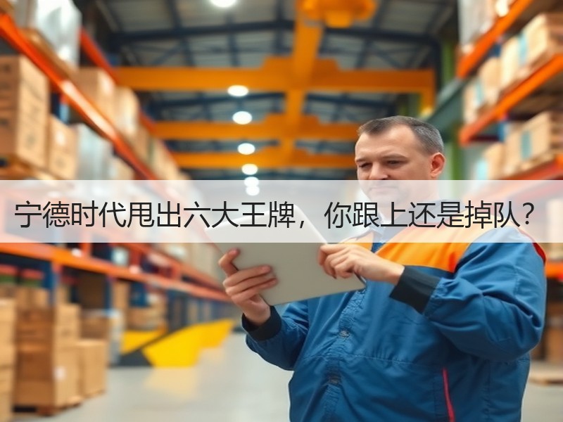 宁德时代甩出六大王牌，你跟上还是掉队？