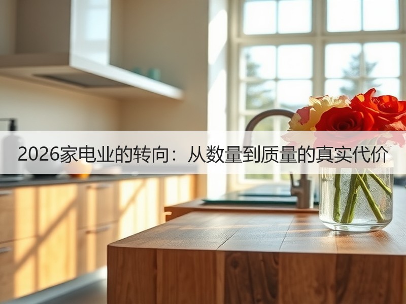 2026家电业的转向：从数量到质量的真实代价
