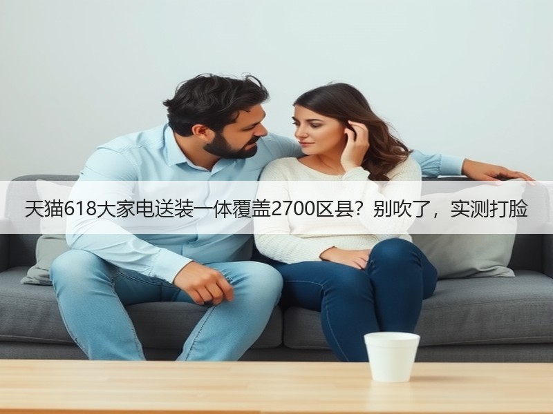 天猫618大家电送装一体覆盖2700区县？别吹了，实测打脸