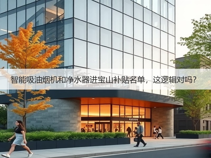 智能吸油烟机和净水器进宝山补贴名单，这逻辑对吗？