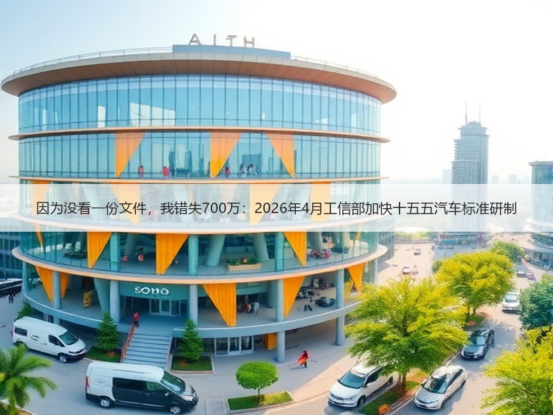 因为没看一份文件，我错失700万：2026年4月工信部加快十五五汽车标准研制