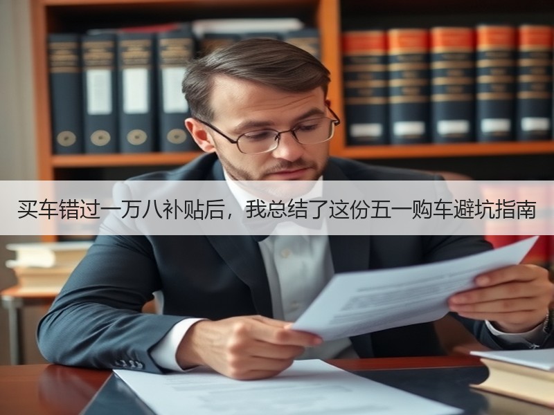 买车错过一万八补贴后，我总结了这份五一购车避坑指南