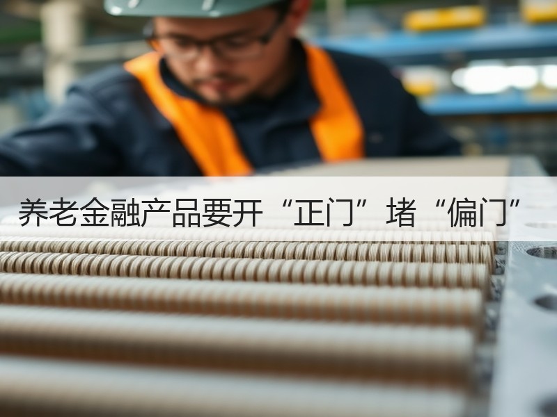 养老金融产品要开“正门”堵“偏门”