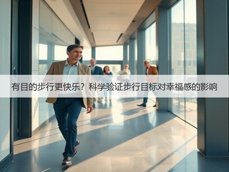 有目的步行更快乐？科学验证步行目标对幸福感的影响