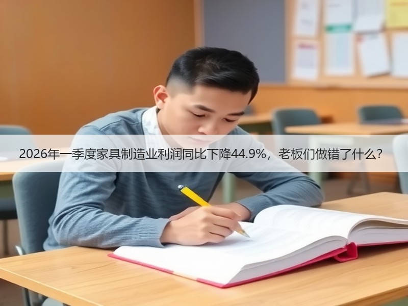 2026年一季度家具制造业利润同比下降44.9%，老板们做错了什么？