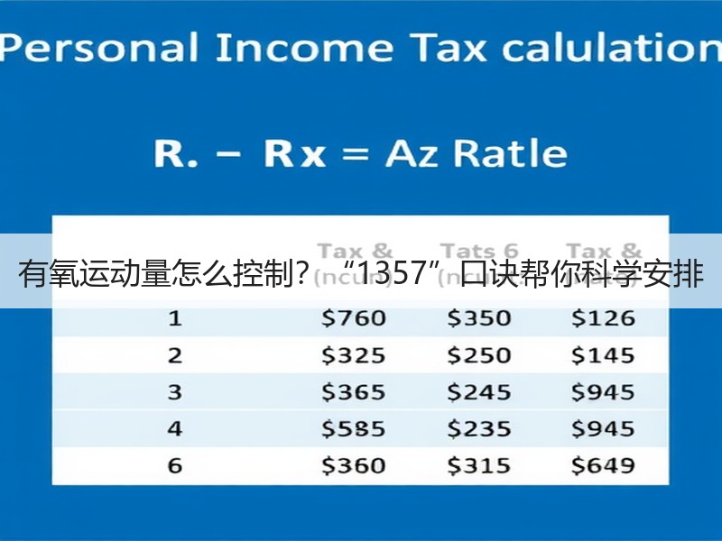 有氧运动量怎么控制？“1357”口诀帮你科学安排