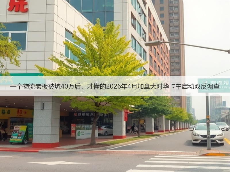 一个物流老板被坑40万后，才懂的2026年4月加拿大对华卡车启动双反调查