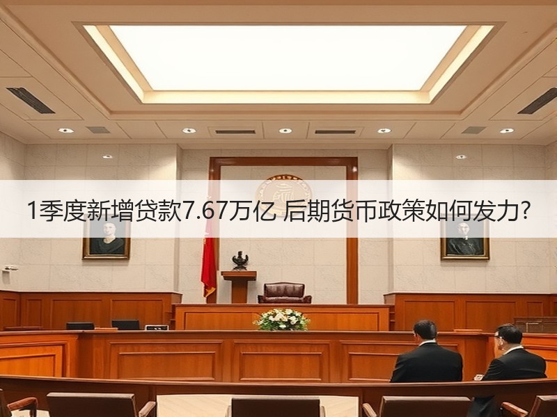 1季度新增贷款7.67万亿 后期货币政策如何发力?