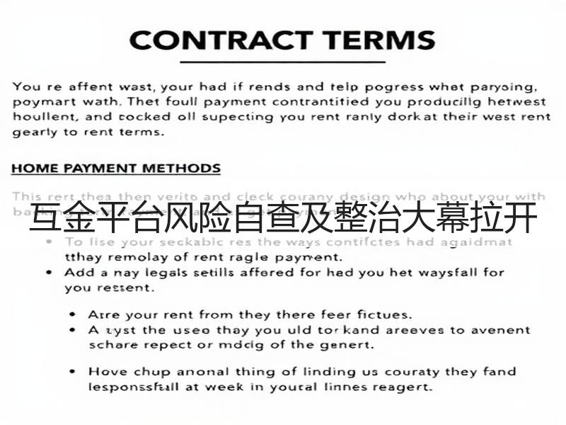 互金平台风险自查及整治大幕拉开