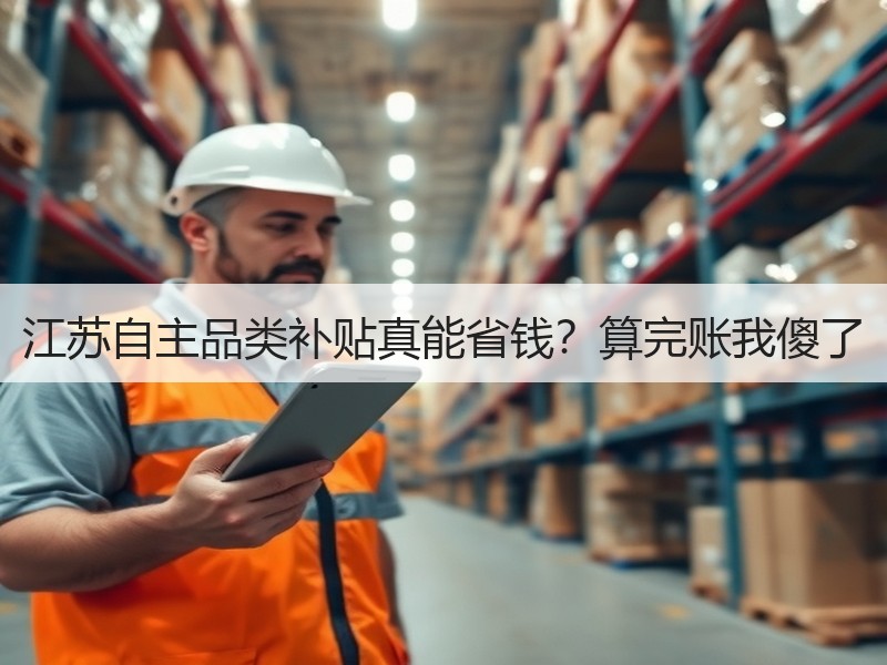 江苏自主品类补贴真能省钱？算完账我傻了