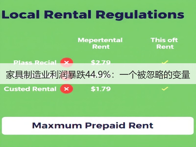 家具制造业利润暴跌44.9%：一个被忽略的变量