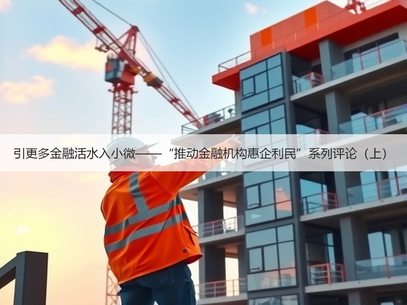 引更多金融活水入小微——“推动金融机构惠企利民”系列评论（上）