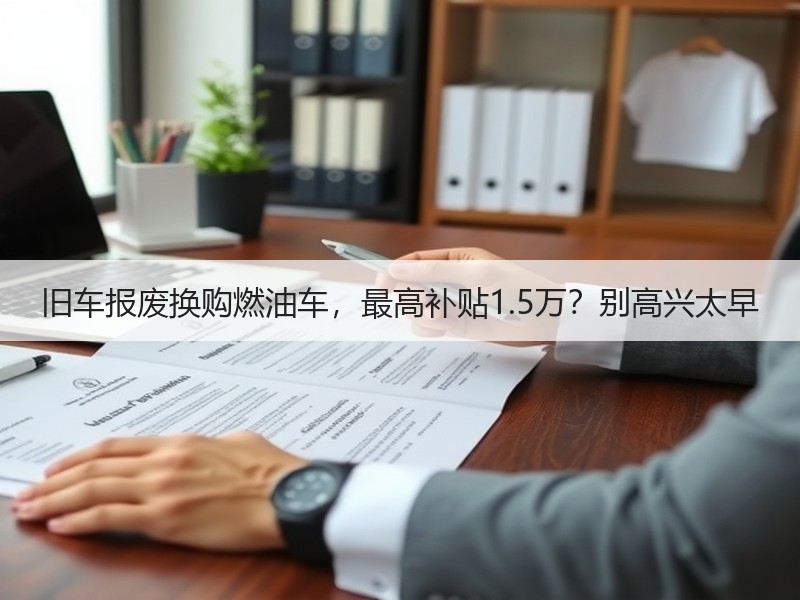 旧车报废换购燃油车，最高补贴1.5万？别高兴太早