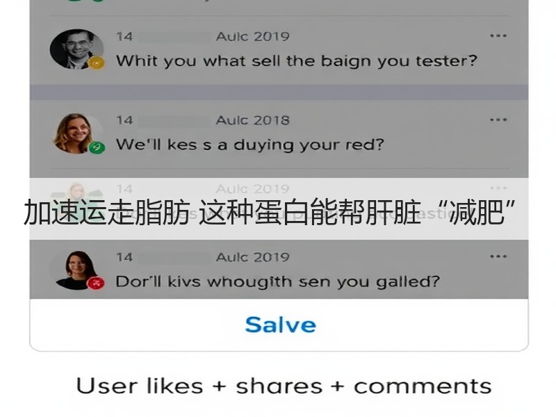 加速运走脂肪 这种蛋白能帮肝脏“减肥”